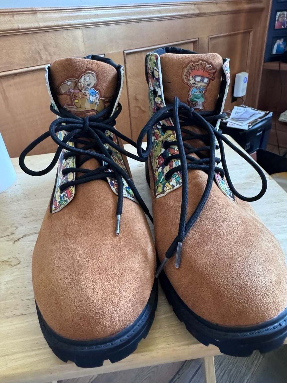 Nickelodeon Rugrats Reptar Faux Suede Lace-Up Boots, size 12
